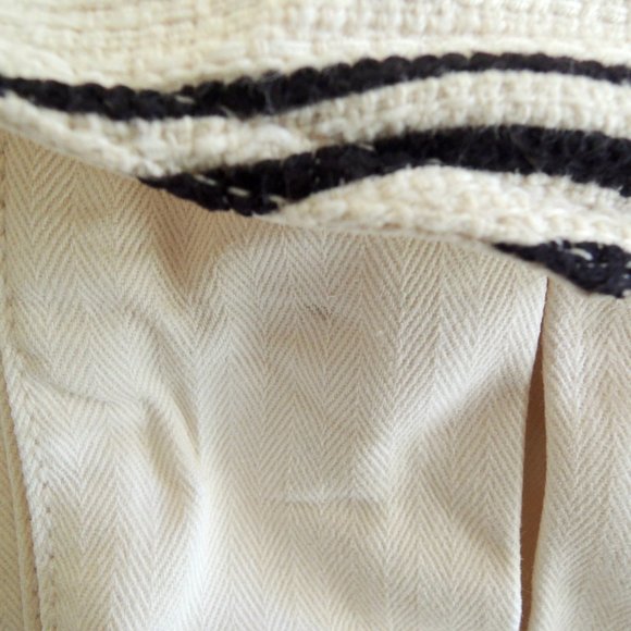 GAP White & Black Striped Mixed Media Denim Button Front Jacket S - Picture 11 of 11